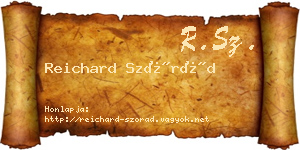 Reichard Szórád névjegykártya